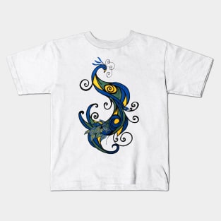 Abstract Peacock Kids T-Shirt